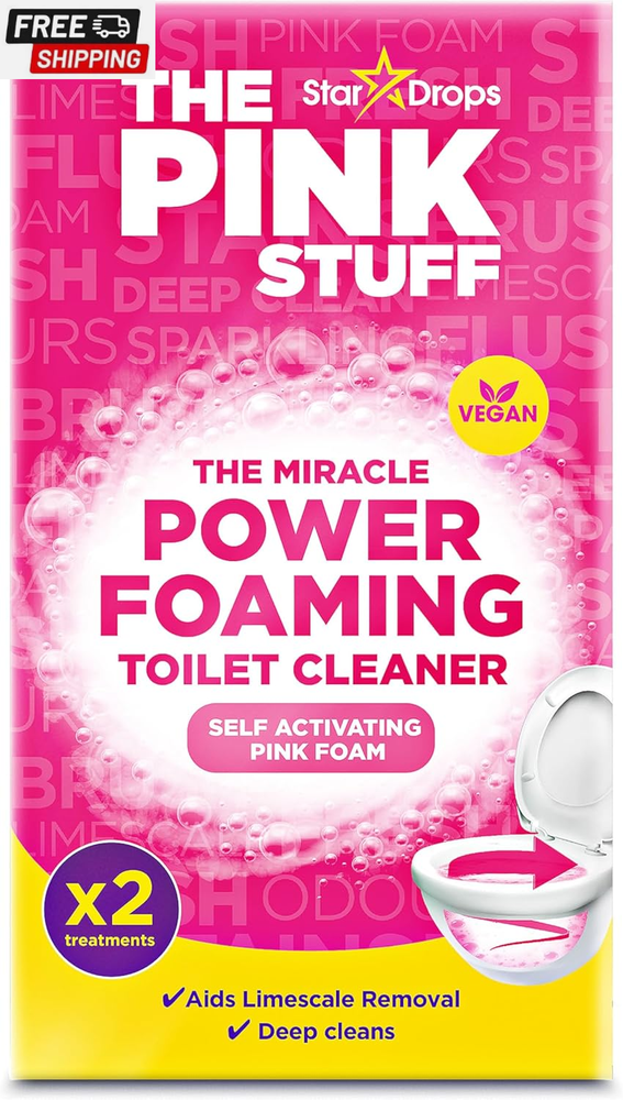 Stardrops - the Pink Stuff - the Miracle Power Foaming Toilet Cleaner - 2 Treatm