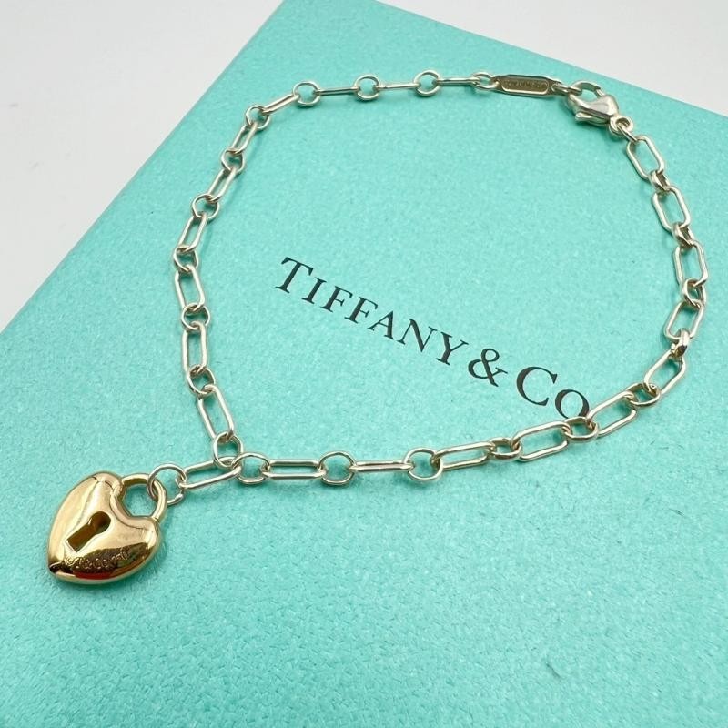 Tiffany & Co Heartlock Bracelet in 925 Sterling Silver 750 Rose Gold New