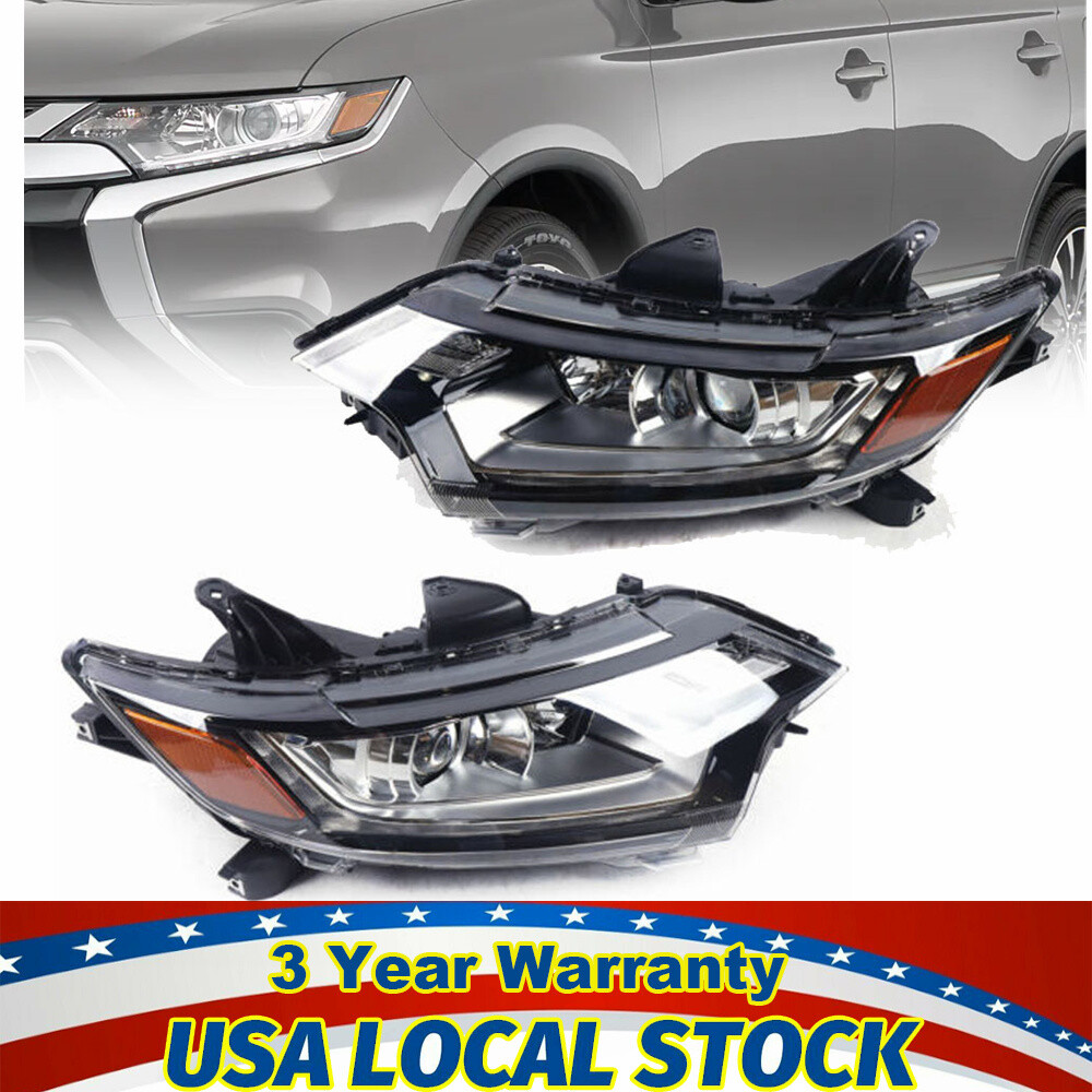 Headlight Halogen LED DRL For 2016 2017-2020 Mitsubishi Outlander Right & Left