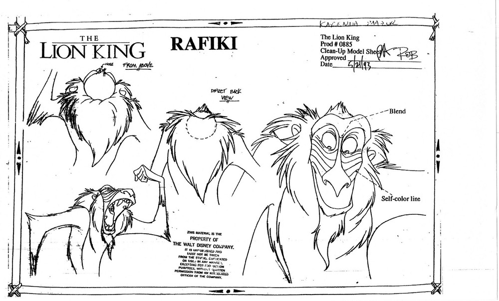 The LION KING Disney Production Model Copy used in 1998 Simba's Pride 459