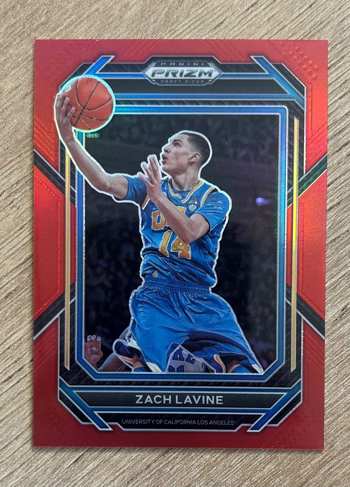 2023-24 Panini Prizm Draft Picks Red Prizm Zach LaVine #59 UCLA /299