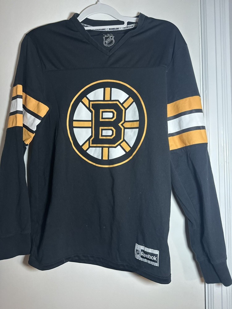Boston Bruins Long Sleeve Shirt. Sz: Small. Black. Logo Arm Band NHL Hockey