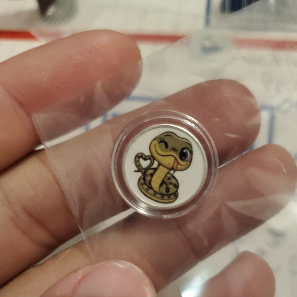 SNAKE- 1 GRAM .999 Fine Silver Bullion Bar Heart Snake Custom Limited