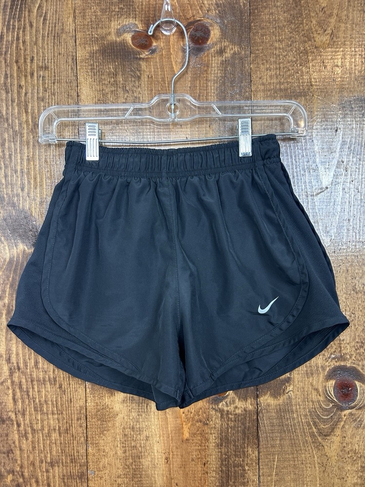 Nike Shorts Womens X-Small ALL BLACK Running DRI-FIT BASIC Athletic Sports