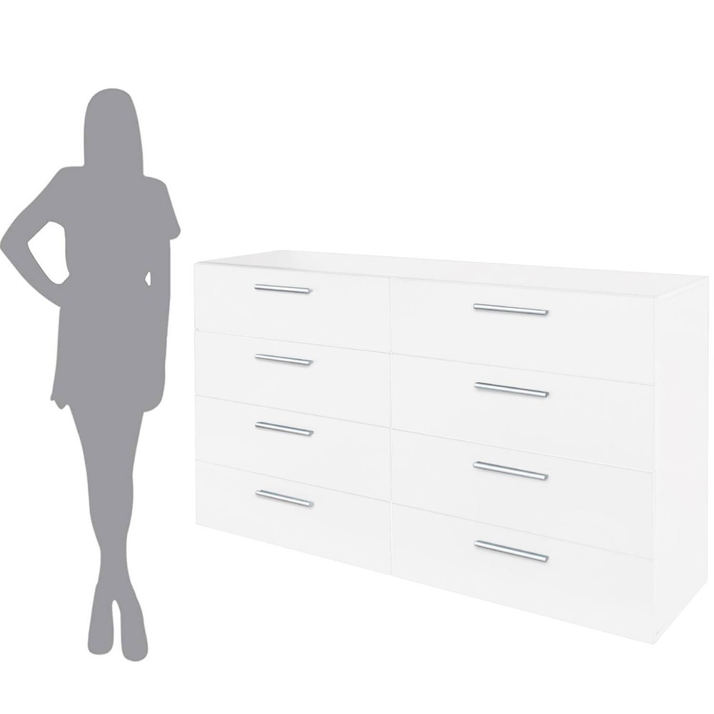 8-Drawer Double Dresser with Large Storage for Bedroom or TV Stand-image