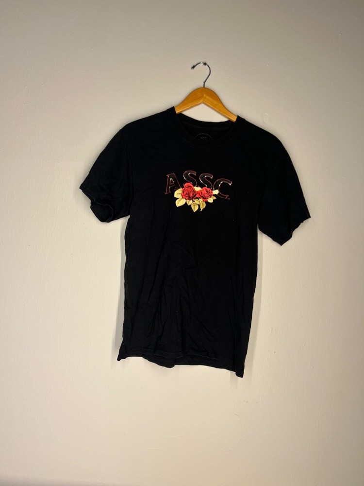 ANTI SOCIAL SOCIAL CLUB Hell O Rose Roses Tee Black Cherub Design Size Options