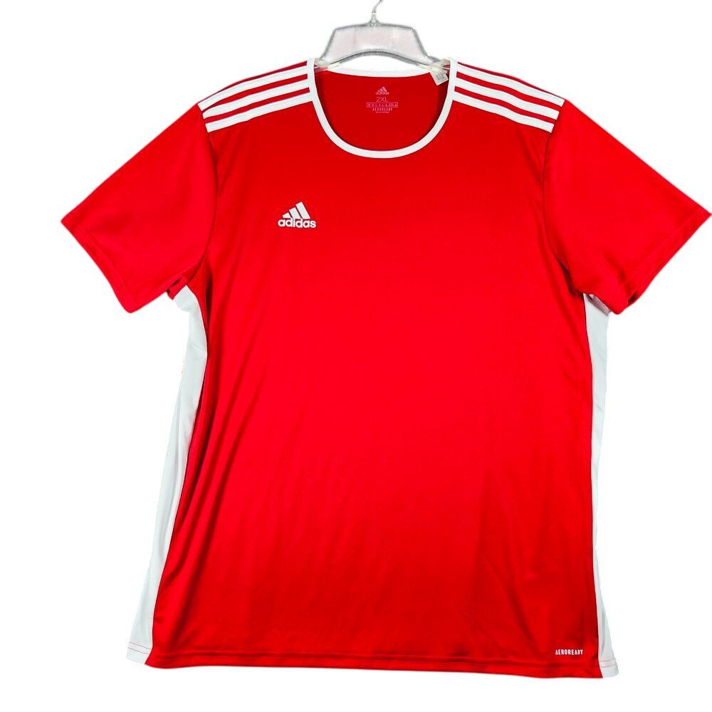 Adidas AeroReady Soccer Training Jersey for Athletic Performance in Red White