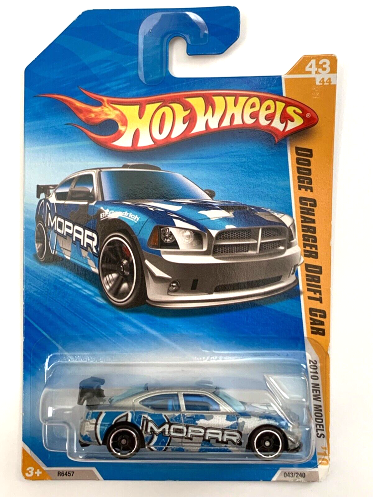 Hot Wheels Blue Mopar Dodge Charger Drift Car #43 2010 Model