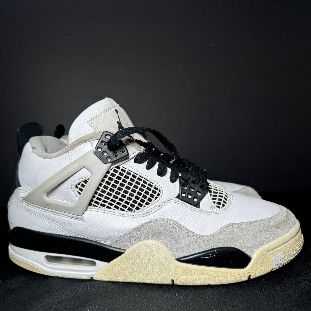 Size 8 - Nike Air Jordan 4 Retro Military Black Men's Shoes - Ships Now
