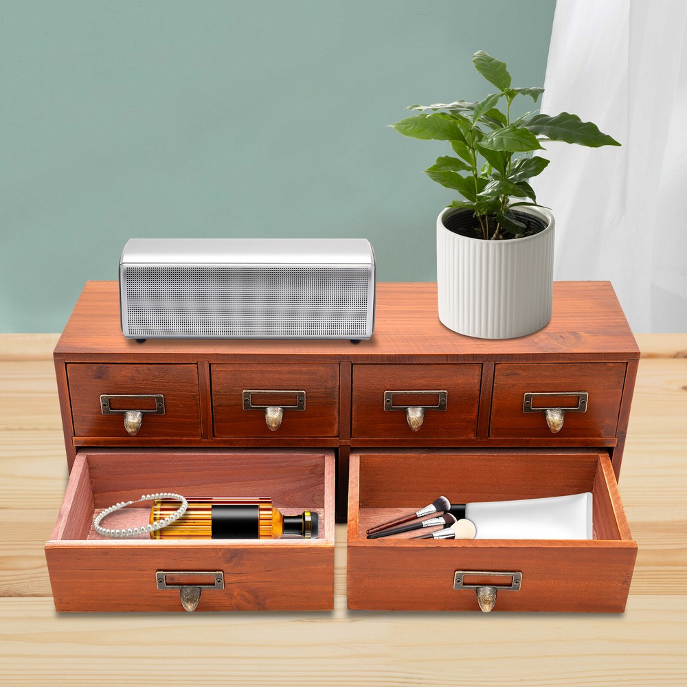 6 Drawers Desktop Dresser Wooden Storage Dressers Chests of Drawers for Bedroom