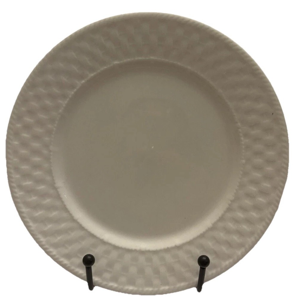 Pfaltzgraff White Weave 7.5 Inch Salad Dessert Bread Butter Plate Excellent Condition