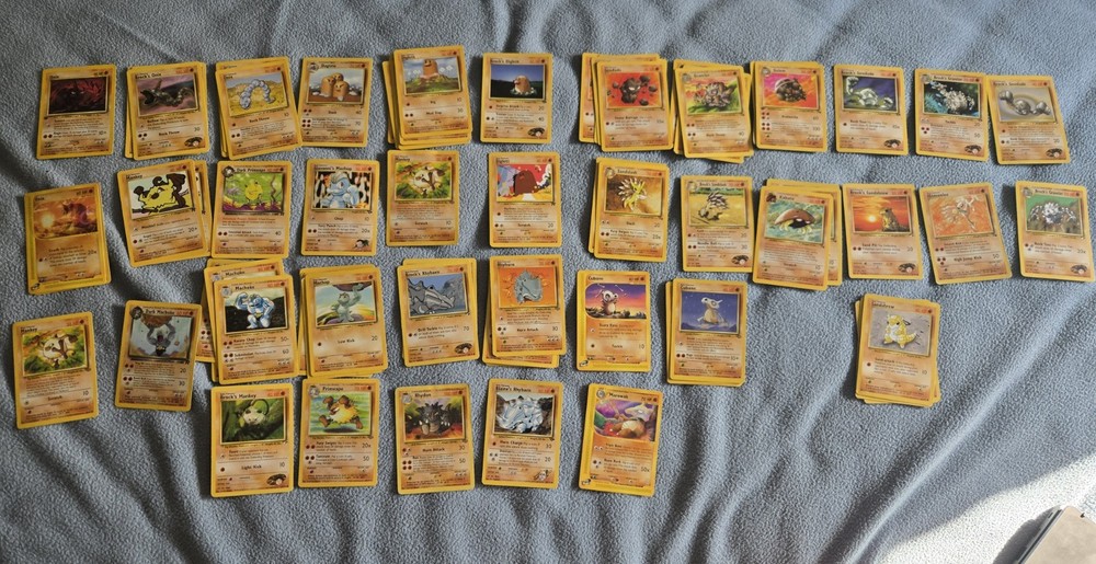 Old School Pokemon Cards Fighting/Ground Types Set (Mixed Lot)