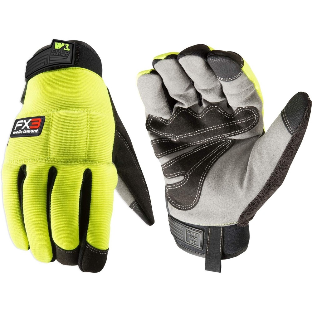 Wells Lamont Men's FX3 Extreme Dexterity Hi-Viz Winter Work Gloves, Extra Lar...