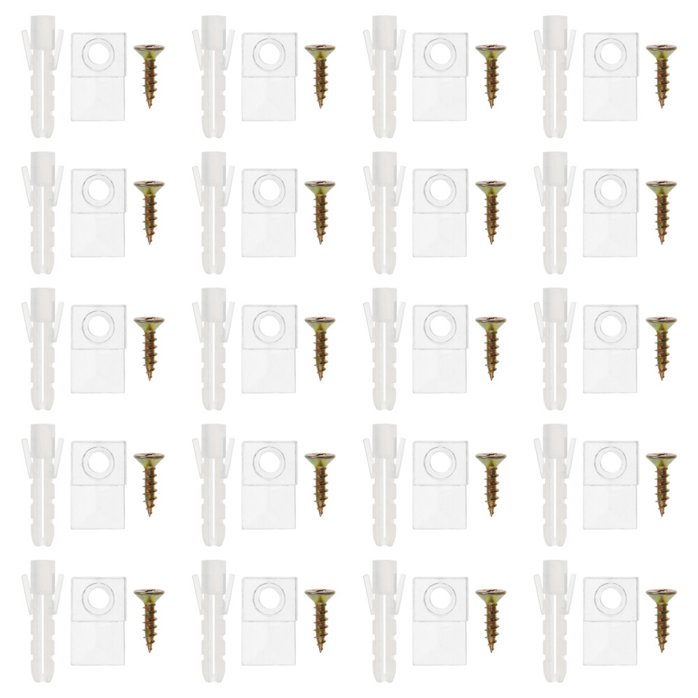 20 Sets Locks Stopper Mirror Buckle Accessories Mount Holders