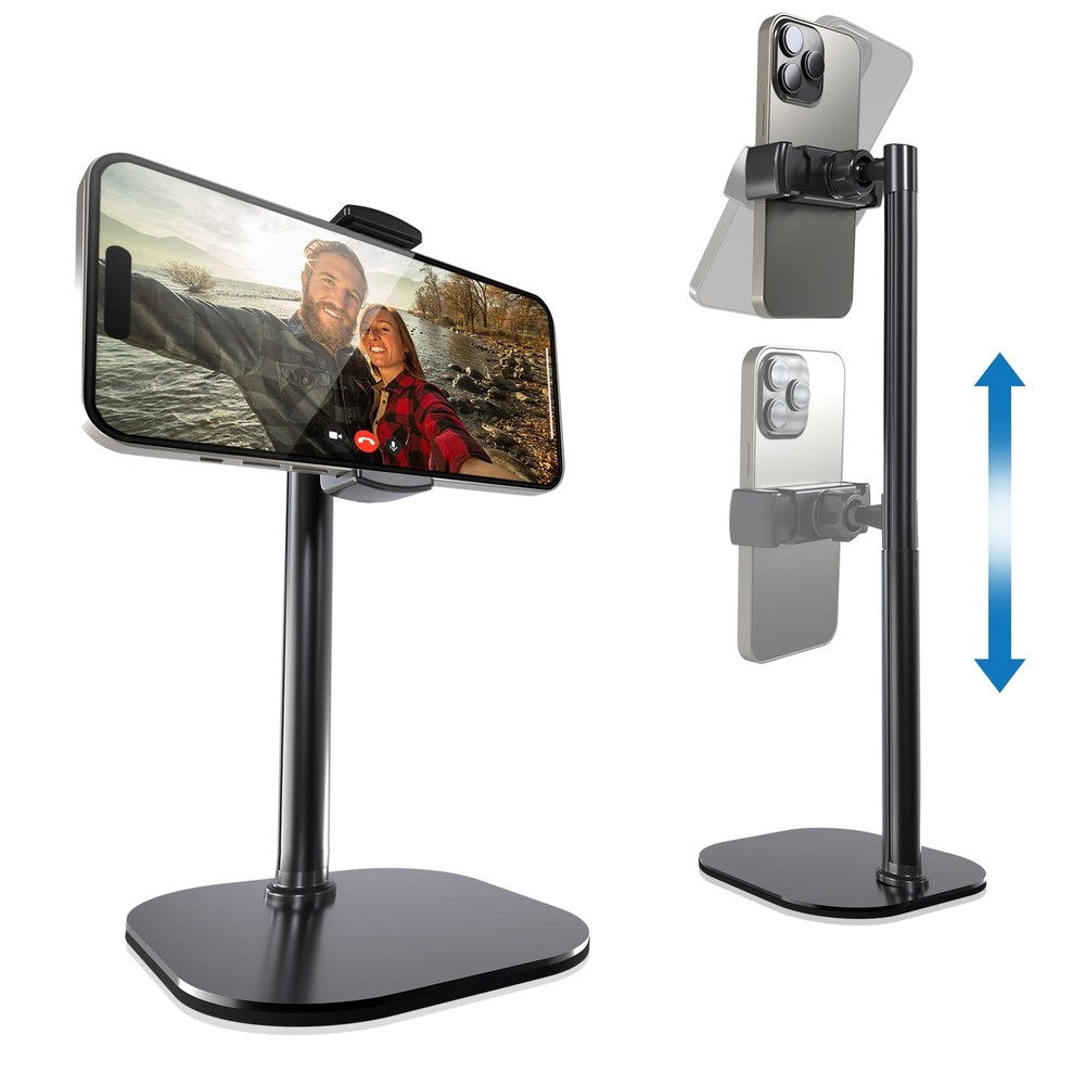 Adjustable Rotating Titanium Cooper Chat Stand for Desk Phones  
