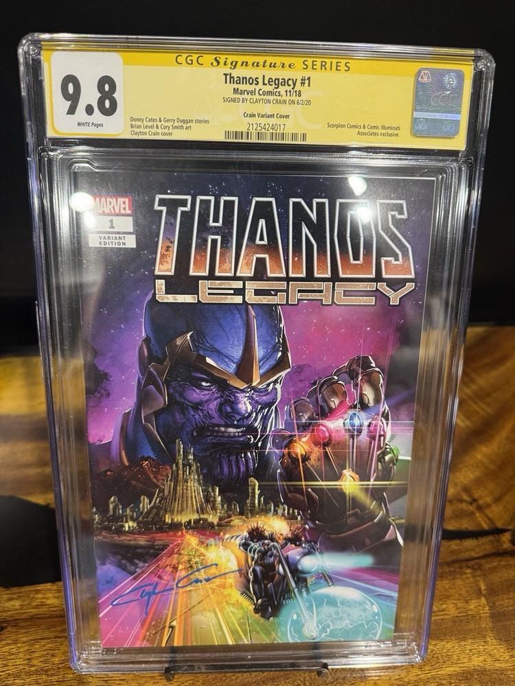 Thanos Legacy #1 SS - CGC 9.8 - Clayton Crain Signature - Variant Cover