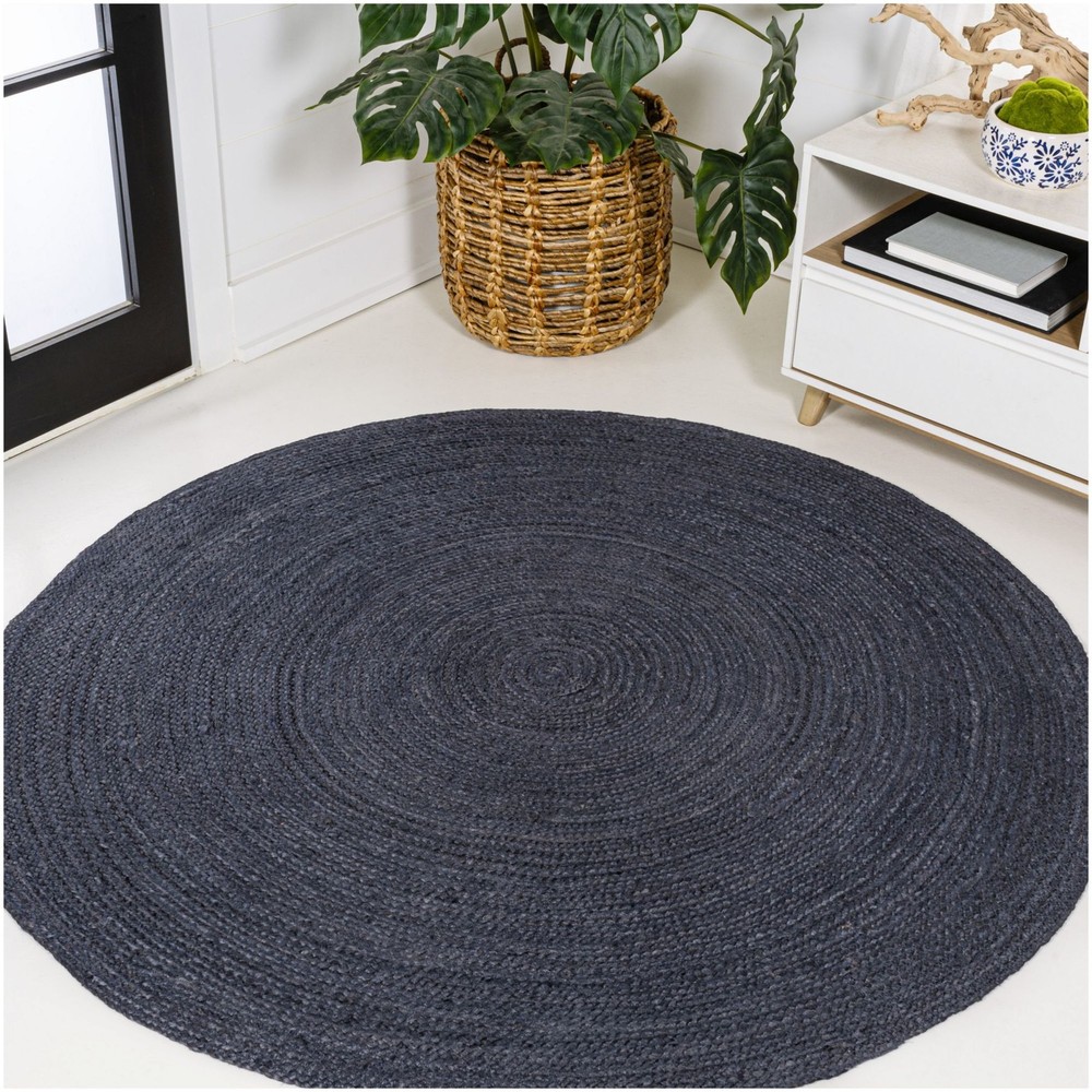 Jonathan Y Lighting Ansa 6x6 Blue Jute Rug RNF116-6R