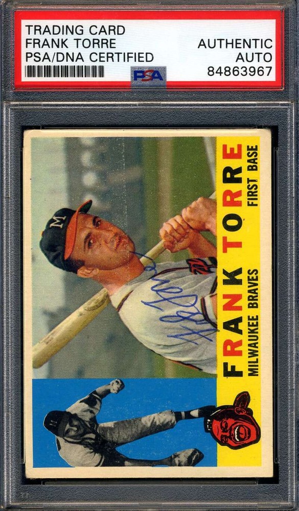 Frank Torre PSA DNA Signed 1960 Topps Autograph