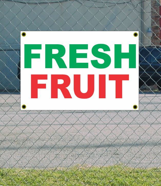 2x3 Red White Green Fresh Fruit Banner Sign NEW Discount Size and Affordable Price