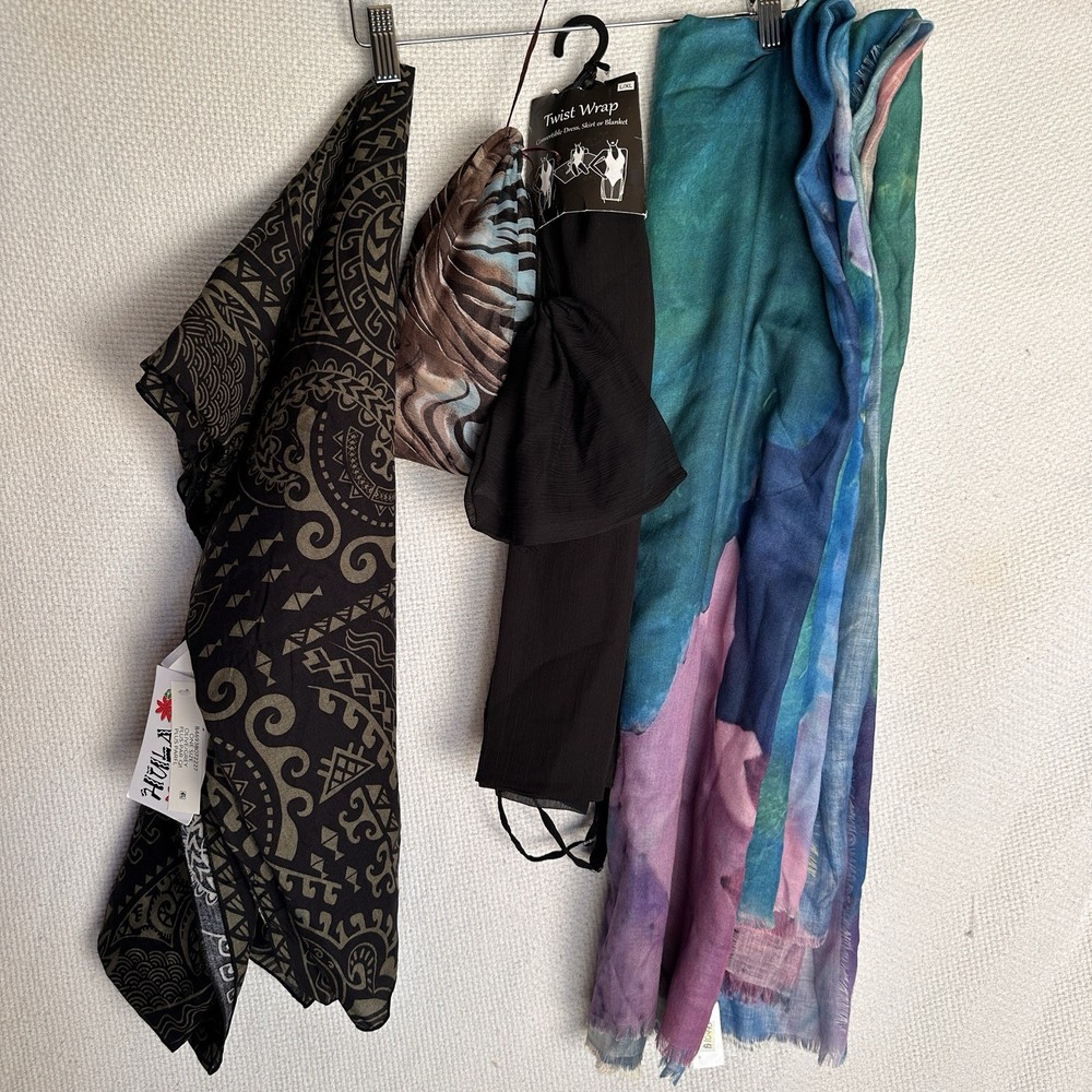 Beach Swimsuit Cover Up Sarong Type  Convertible Dress Skirt or Blanket Lot Of 4