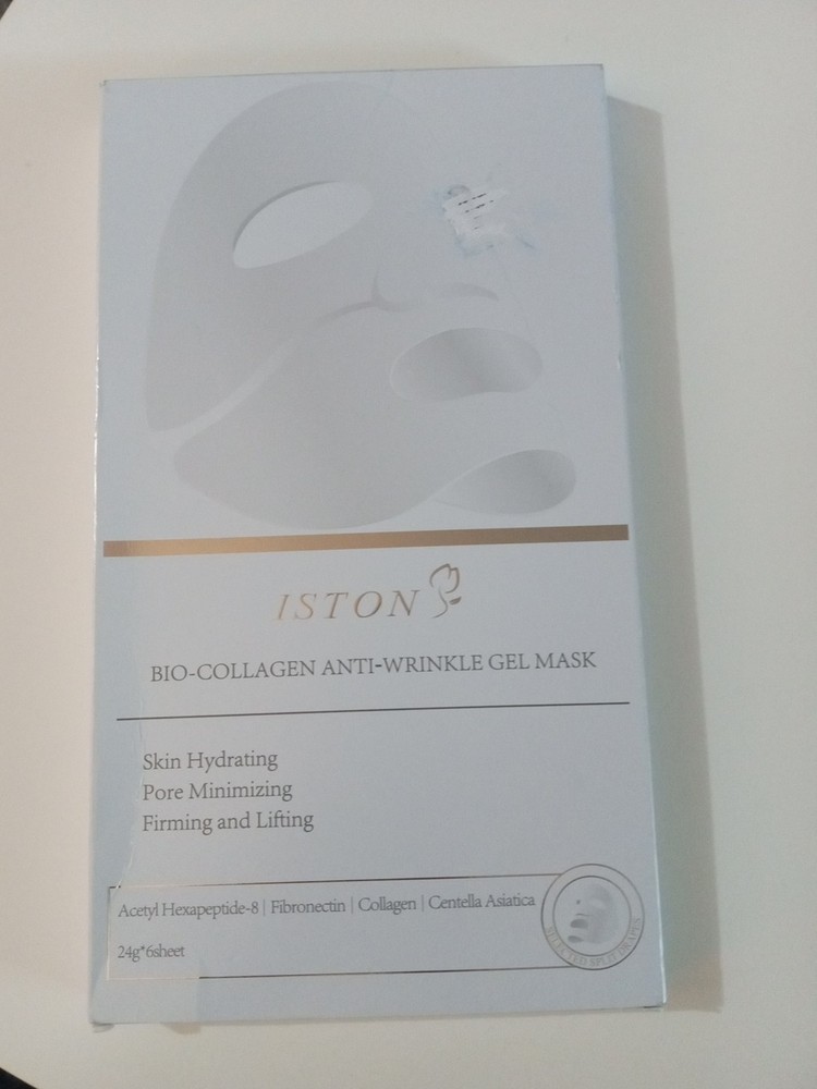 ISTON Bio-Collagen Face Mask, 6-Pack, Hydrating Anti-Wrinkle