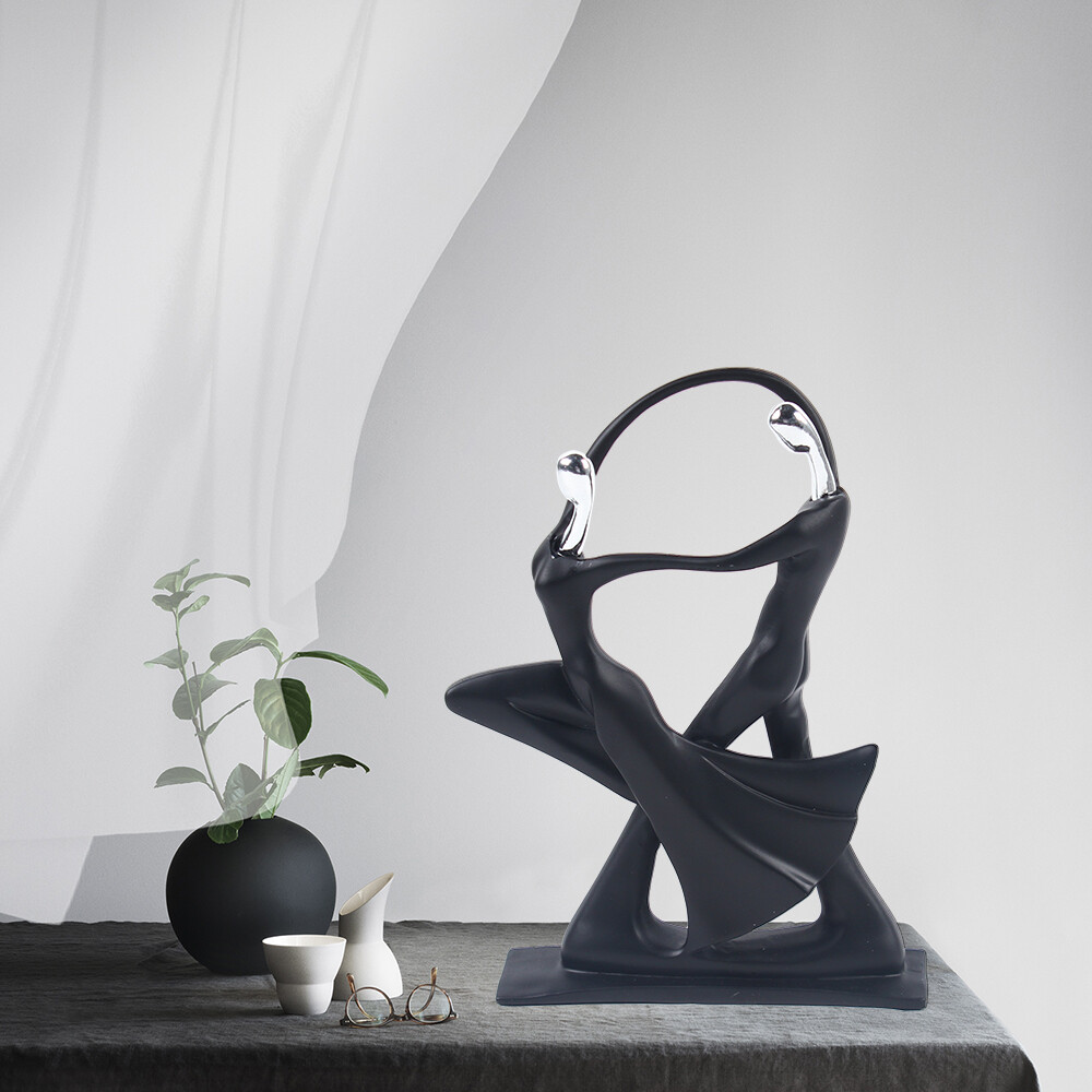 Dancing Figurine Couple Abstract Sculpture Decoration Art Ornament Statue