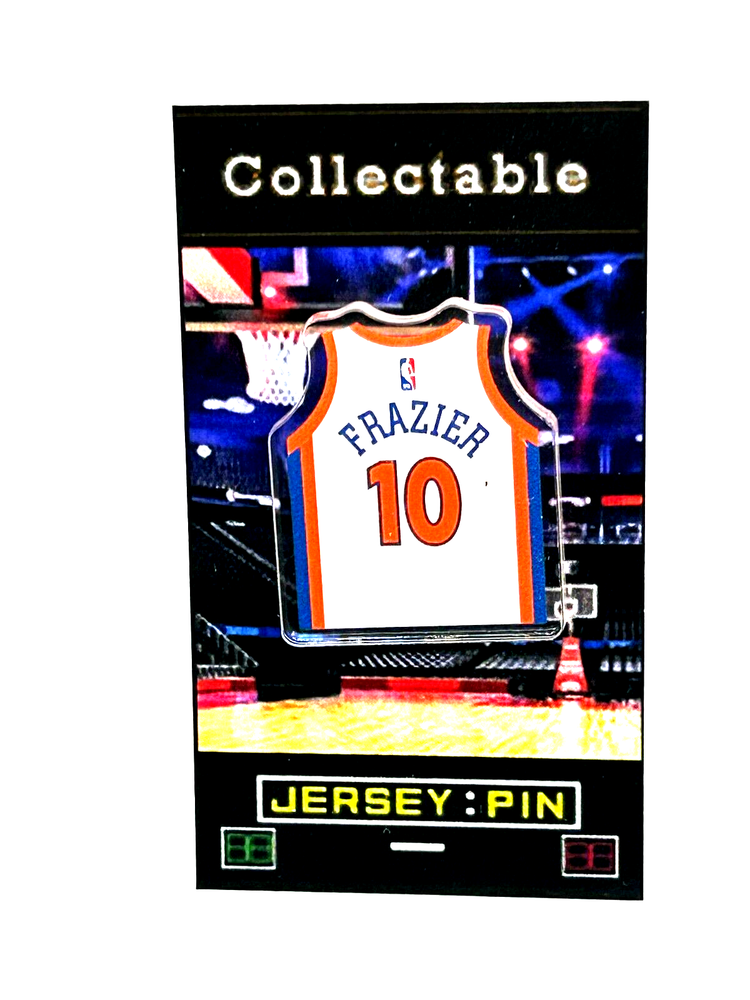 New York Knicks Walt Frazier Jersey Lapel Pin - Classic Collectible with Free Shipping