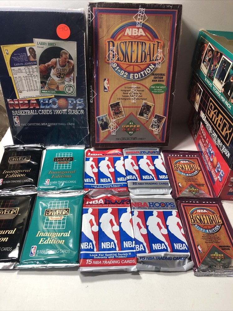 $2.00 Old Unopened NBA BASKETBALL CARD LOT IN PACKS FREE GU / Auto Card every 5