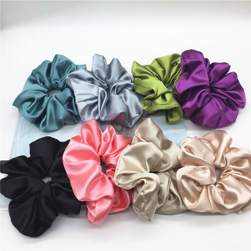 Soft Elastic Oversized Scrunchies Hair Bands for Women in Multiple Colors