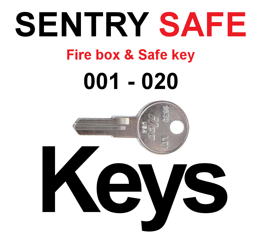 Sentry Safe Fire Box Replacement Keys Series 001-020 Choose Your Key Code