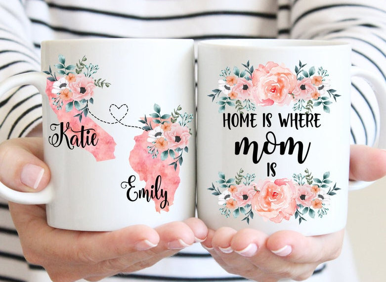 Home Is Where My Mom Is Coffee Mug Mothers Day Gift Mom Mug Gift For Mom Mom