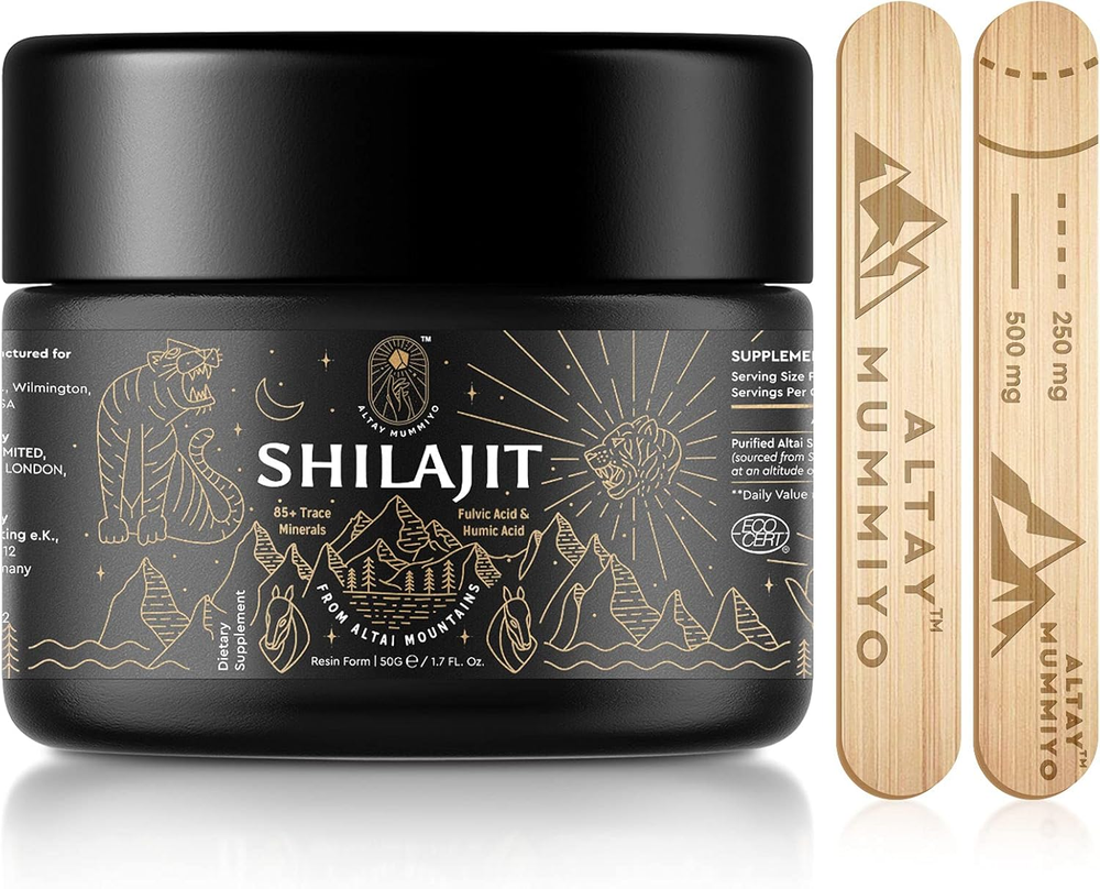 Siberian Shilajit Resin 50g with 85+ Minerals & Fulvic Acid for Energy & Immunity