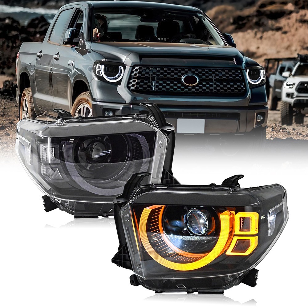 LED Headlights For 2014-2021 Toyota Tundra SR/SR5/Limited/TRD Front Head lamps