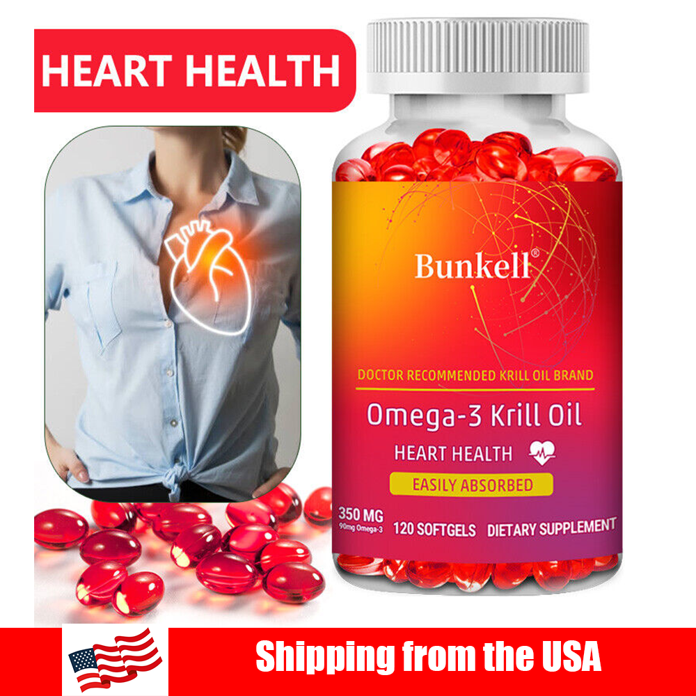 Omega 3 Krill Oil 350Mg, Naturally Balanced For A Healthy Heart 120 Capsules