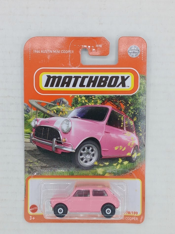 Matchbox 1964 Austin Mini Cooper Pink Car Collectible Racing 2022 Brand New 1:64