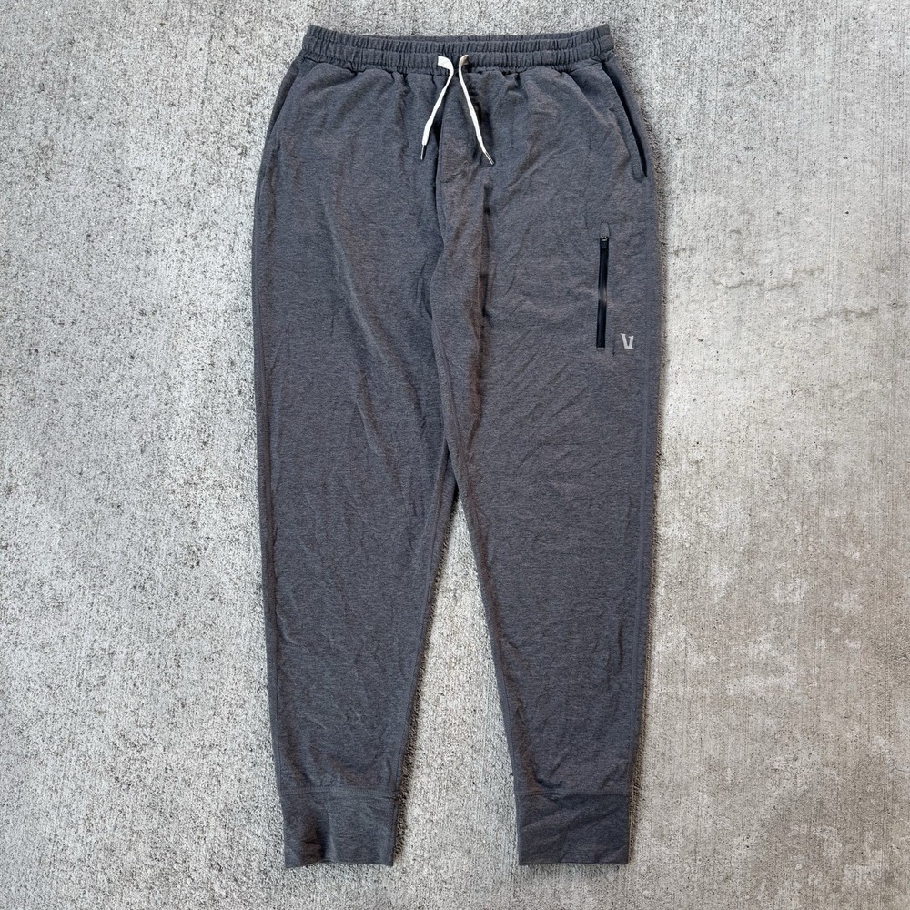 Vuori Sunday Joggers Performance Black Stretch Athletic Sweatpants V416 Large?
