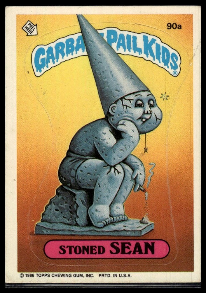 1986 Topps Garbage Pail Kids Series 3 #90a Stoned Sean
