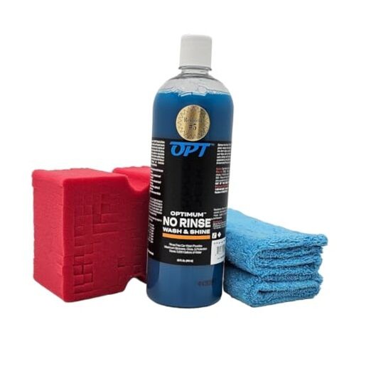 Optimum ONR Car Wash Kit with Microfiber Towel and Big Red Sponge