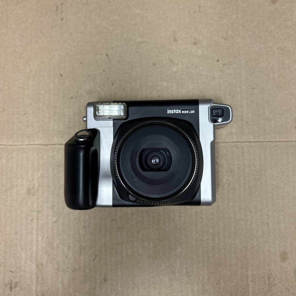 Fujifilm Instax Wide 300 Instant Camera Black Silver Tested & Working  