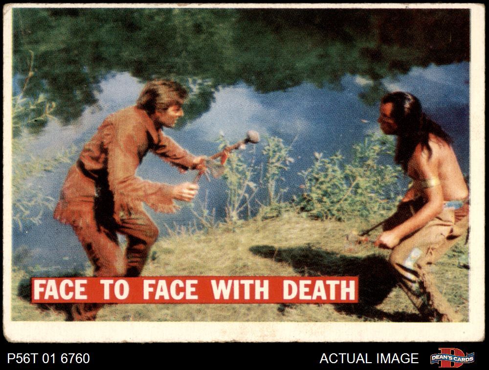 1956 Topps Davy Crockett Orange Back #29 Face to Face with Death  1.5 - FAIR