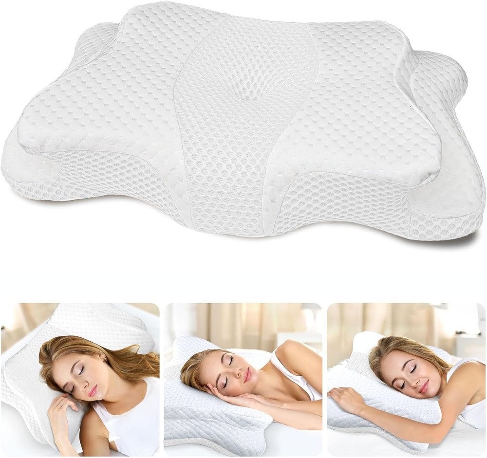 Memory foam pillow, cervical pillow for relieving neck and shoulder pain
