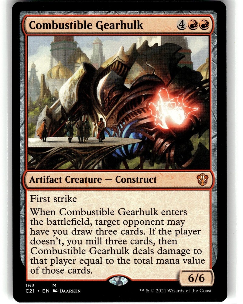 COMBUSTIBLE GEARHULK Commander 2021 #163 C21(NM+)(MTG)