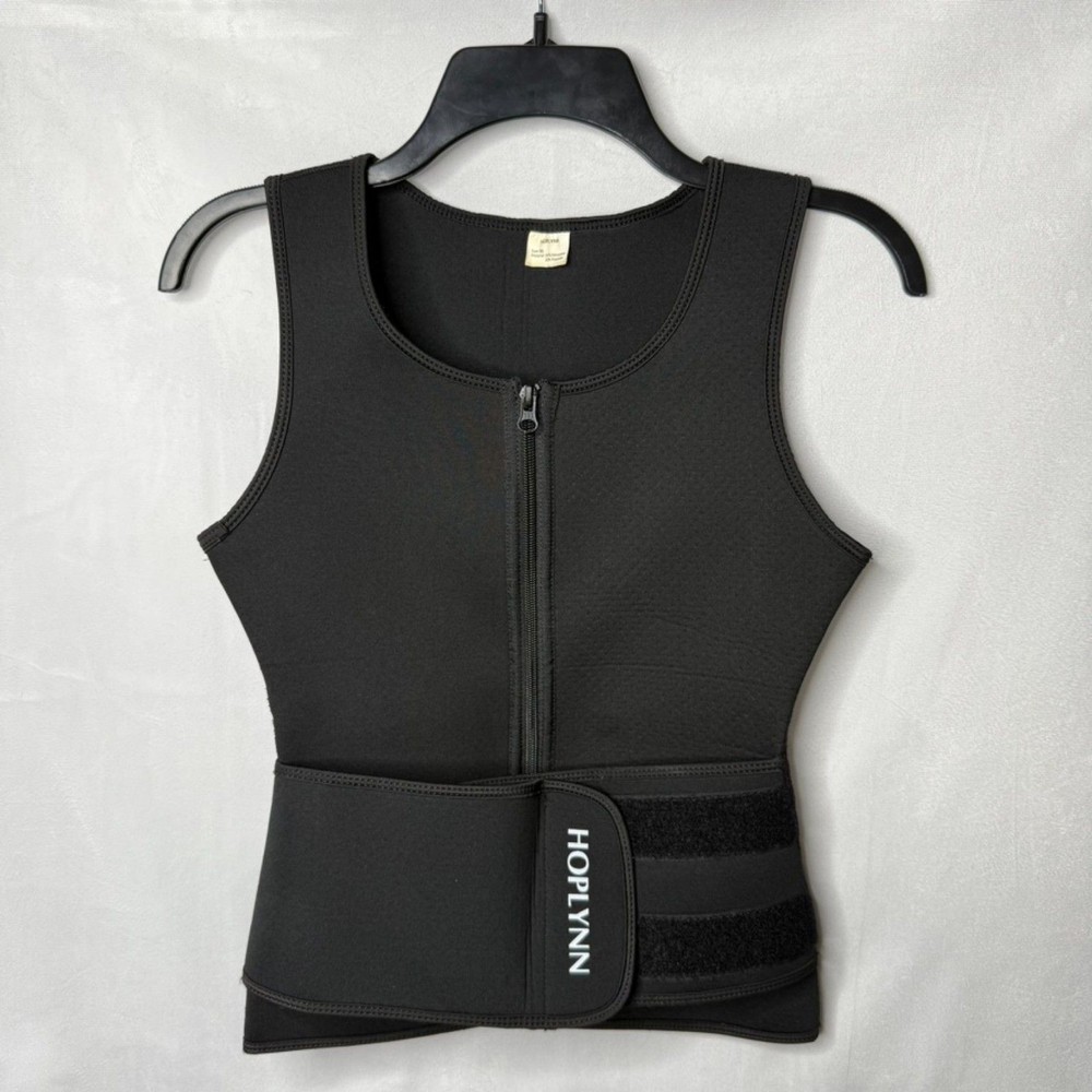 HOPLYNN Waist Trainer Tummy Control Slimming Back Support Vest, Black, XS