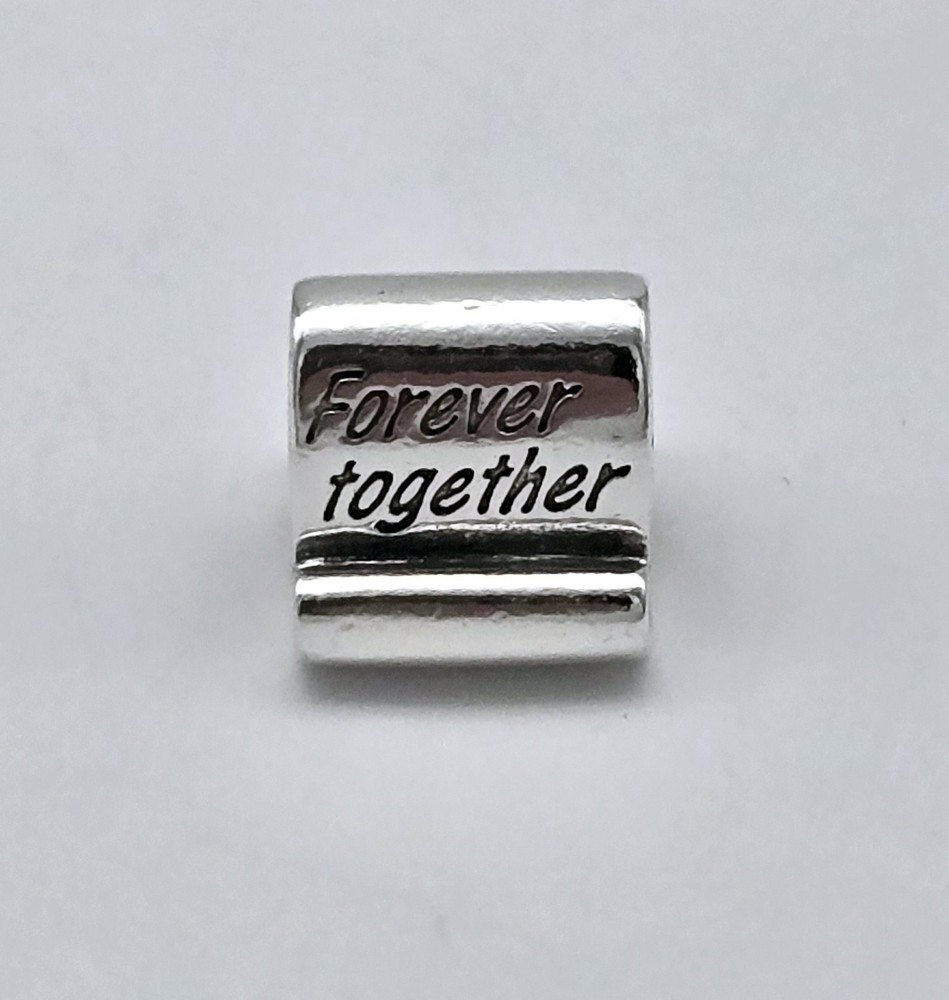 VTG Authentic Pandora 'Forever Together' Scroll Sterling Silver Charm - 4.5g