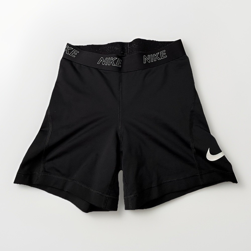 NIKE PRO Women’s Sz XS 4.5” Compression Shorts Black High Waisted Activewear