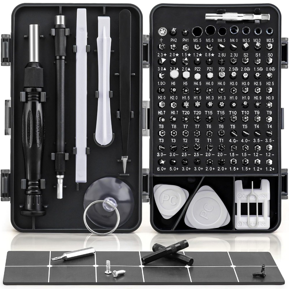 Precision Magnetic Screwdriver Set with 101 Bits for Electronics Repair