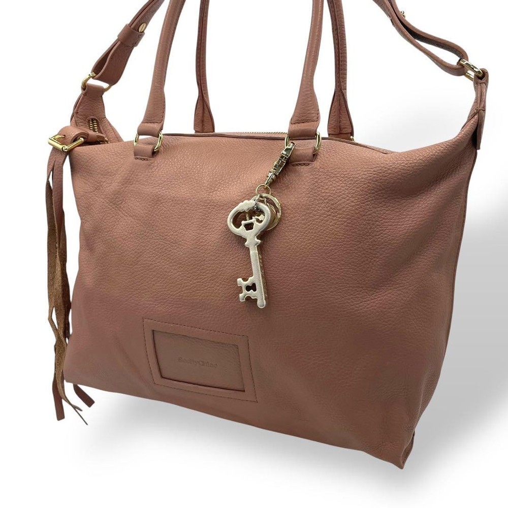 Chloe A4 Pink Leather 2Way Tote Shoulder Bag for Commuters