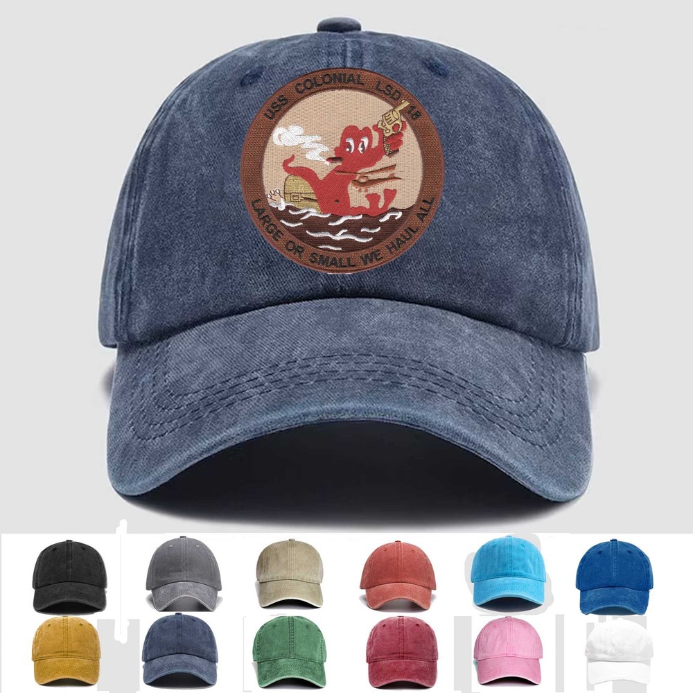 Custom Personalization Embroidered Hat LSD-18 USS Colonial, Veteran Cap, Gift