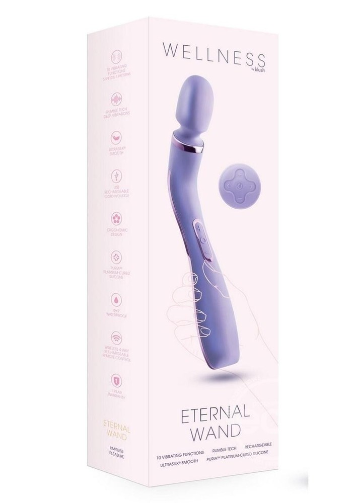 Wellness Blush Eternal Wand Silicone Full Body Handheld Massager for Smooth Relaxation