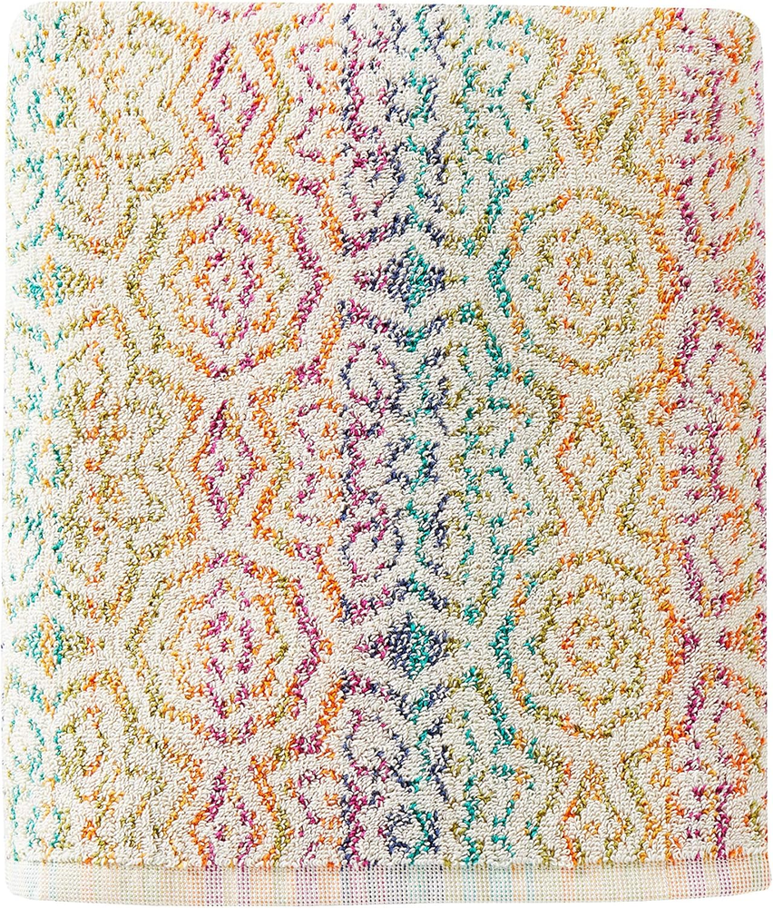 Vibrant Rhapsody Jacquard Bath Towel in Multi-Color - Soft & Absorbent